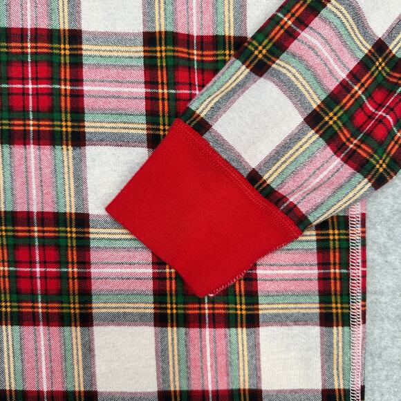 Hanna Andersson Pajama Top Adult SZ L Family Holiday Plaid Long Sleeve Organic - Picture 5 of 9